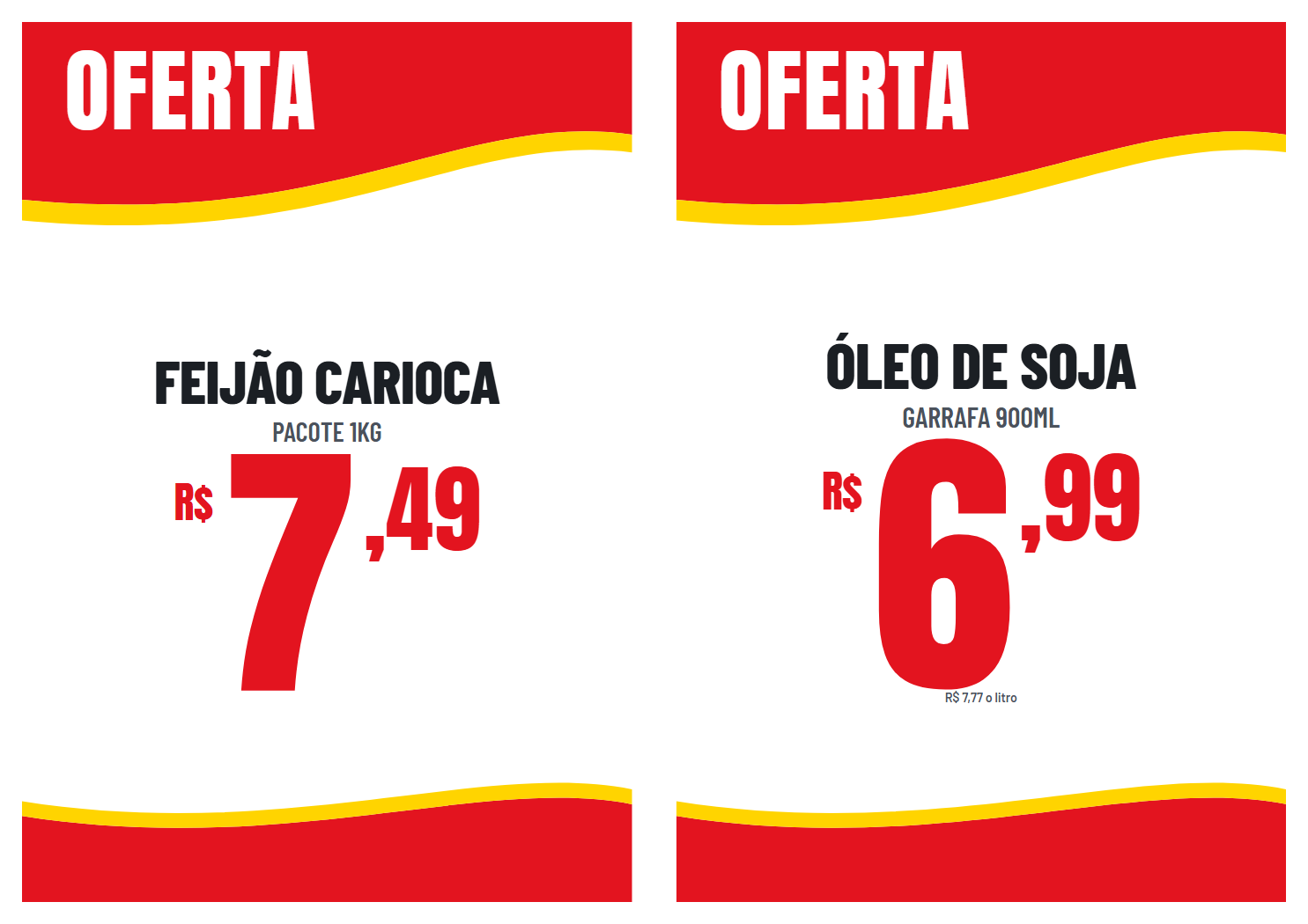Folha A4 com 2 cartazes A5